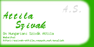attila szivak business card